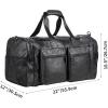 image:imageLeather Travel Bag with Shoe PouchWeekender Overnight Bag Waterproof Leather Large Carry On Bag Travel Tote Duffel Bag for Men or WomenBrownBlack