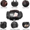 image:imageLeather Travel Bag with Shoe PouchWeekender Overnight Bag Waterproof Leather Large Carry On Bag Travel Tote Duffel Bag for Men or WomenBrownBlack