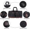image:imageLeather Travel Bag with Shoe PouchWeekender Overnight Bag Waterproof Leather Large Carry On Bag Travel Tote Duffel Bag for Men or WomenBrownDark Grey