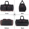 image:imageLeather Travel Bag with Shoe PouchWeekender Overnight Bag Waterproof Leather Large Carry On Bag Travel Tote Duffel Bag for Men or WomenBrownDark Grey