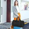 image:imageseyfocnia Convertible Carry on Garment Bag for Women Garment Bags for Travel with Shoe Pouch 2 in 1 Hanging Suitcase Suit Bag for Women Travel Duffle Bag Garment BagBlacknylon