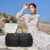 image:imageseyfocnia Convertible Carry on Garment Bag for Women Garment Bags for Travel with Shoe Pouch 2 in 1 Hanging Suitcase Suit Bag for Women Travel Duffle Bag Garment BagA4Black