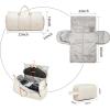 image:imageseyfocnia Convertible Carry on Garment Bag for Women Garment Bags for Travel with Shoe Pouch 2 in 1 Hanging Suitcase Suit Bag for Women Travel Duffle Bag Garment BagA4Beige2pcs