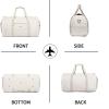 image:imageseyfocnia Convertible Carry on Garment Bag for Women Garment Bags for Travel with Shoe Pouch 2 in 1 Hanging Suitcase Suit Bag for Women Travel Duffle Bag Garment BagWhitenylon