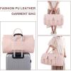 image:imageseyfocnia Convertible Carry on Garment Bag for Women Garment Bags for Travel with Shoe Pouch 2 in 1 Hanging Suitcase Suit Bag for Women Travel Duffle Bag Garment BagPink2Pocktsgz