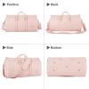 image:imageseyfocnia Convertible Carry on Garment Bag for Women Garment Bags for Travel with Shoe Pouch 2 in 1 Hanging Suitcase Suit Bag for Women Travel Duffle Bag Garment BagA1Pink