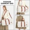 image:imageseyfocnia Convertible Carry on Garment Bag for Women Garment Bags for Travel with Shoe Pouch 2 in 1 Hanging Suitcase Suit Bag for Women Travel Duffle Bag Garment BagBeige