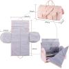 image:imageseyfocnia Convertible Carry on Garment Bag for Women Garment Bags for Travel with Shoe Pouch 2 in 1 Hanging Suitcase Suit Bag for Women Travel Duffle Bag Garment BagPink2Pocktsgz