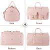 image:imageseyfocnia Convertible Carry on Garment Bag for Women Garment Bags for Travel with Shoe Pouch 2 in 1 Hanging Suitcase Suit Bag for Women Travel Duffle Bag Garment BagPink2Pocktsgz