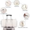 image:imageseyfocnia Convertible Carry on Garment Bag for Women Garment Bags for Travel with Shoe Pouch 2 in 1 Hanging Suitcase Suit Bag for Women Travel Duffle Bag Garment BagWhitenylon