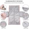 image:imageseyfocnia Convertible Carry on Garment Bag for Women Garment Bags for Travel with Shoe Pouch 2 in 1 Hanging Suitcase Suit Bag for Women Travel Duffle Bag Garment BagA3Pink