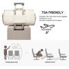 image:imageseyfocnia Convertible Carry on Garment Bag for Women Garment Bags for Travel with Shoe Pouch 2 in 1 Hanging Suitcase Suit Bag for Women Travel Duffle Bag Garment BagA4Beige2pcs