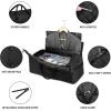 image:imageseyfocnia Convertible Carry on Garment Bag for Women Garment Bags for Travel with Shoe Pouch 2 in 1 Hanging Suitcase Suit Bag for Women Travel Duffle Bag Garment BagA2Black