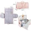 image:imageseyfocnia Convertible Carry on Garment Bag for Women Garment Bags for Travel with Shoe Pouch 2 in 1 Hanging Suitcase Suit Bag for Women Travel Duffle Bag Garment BagA1Pink