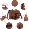 image:imageseyfocnia Mens Vintage Black 173 Inch Water Resistant PU Leather Laptop Bag Messenger Bag Satchel BriefcaseBrown156inch