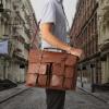 image:imageseyfocnia Mens Vintage Black 173 Inch Water Resistant PU Leather Laptop Bag Messenger Bag Satchel BriefcaseBrown156inch