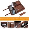 image:imageseyfocnia Mens Vintage Black 173 Inch Water Resistant PU Leather Laptop Bag Messenger Bag Satchel BriefcaseBrown173inch