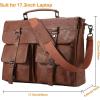 image:imageseyfocnia Mens Vintage Black 173 Inch Water Resistant PU Leather Laptop Bag Messenger Bag Satchel BriefcaseBrown173inch