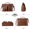 image:imageseyfocnia Mens Vintage Black 173 Inch Water Resistant PU Leather Laptop Bag Messenger Bag Satchel BriefcaseBrown173inch
