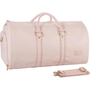 image:imageseyfocnia Convertible Carry on Garment Bag for Women Garment Bags for Travel with Shoe Pouch 2 in 1 Hanging Suitcase Suit Bag for Women Travel Duffle Bag Garment BagA1Pink