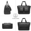image:imageTravel Duffle Bag Leather Overnight Bag for Mens Women Carry on Bag Weekender Bags Travel Tote Bags Large Duffle BagBlack