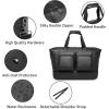 image:imageTravel Duffle Bag Leather Overnight Bag for Mens Women Carry on Bag Weekender Bags Travel Tote Bags Large Duffle BagBlack