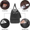 image:imageTravel Duffle Bag Leather Overnight Bag for Mens Women Carry on Bag Weekender Bags Travel Tote Bags Large Duffle BagBlack