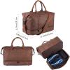 image:imageWeekender Overnight Bag Carry On Bag Travel Bag with Shoe PouchBrown