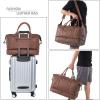 image:imageWeekender Overnight Bag Carry On Bag Travel Bag with Shoe PouchBrown