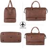 image:imageWeekender Overnight Bag Carry On Bag Travel Bag with Shoe PouchBrown