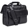 image:imageseyfocnia Mens Business Travel Briefcase Leather Handmade Messenger Bags Laptop BagBlack