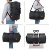 image:imageseyfocnia Convertible Travel Garment BagCarry on Garment Duffel Bag for Men Women  2 in 1 Hanging Suitcase Suit Business Travel BagA1Black