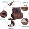 image:imageseyfocnia Convertible Travel Garment BagCarry on Garment Duffel Bag for Men Women  2 in 1 Hanging Suitcase Suit Business Travel BagBrown