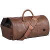 image:imageseyfocnia Convertible Travel Garment BagCarry on Garment Duffel Bag for Men Women  2 in 1 Hanging Suitcase Suit Business Travel BagBrown