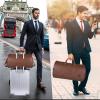 image:imageseyfocnia Convertible Travel Garment BagCarry on Garment Duffel Bag for Men Women  2 in 1 Hanging Suitcase Suit Business Travel BagBrown