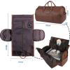 image:imageseyfocnia Convertible Travel Garment BagCarry on Garment Duffel Bag for Men Women  2 in 1 Hanging Suitcase Suit Business Travel BagBrown
