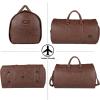 image:imageseyfocnia Convertible Travel Garment BagCarry on Garment Duffel Bag for Men Women  2 in 1 Hanging Suitcase Suit Business Travel BagBrown