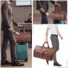 image:imageseyfocnia Convertible Travel Garment BagCarry on Garment Duffel Bag for Men Women  2 in 1 Hanging Suitcase Suit Business Travel BagBrown2pocketsLeather