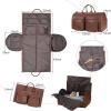 image:imageseyfocnia Convertible Travel Garment BagCarry on Garment Duffel Bag for Men Women  2 in 1 Hanging Suitcase Suit Business Travel BagBrown2zipper pocket