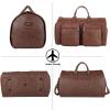 image:imageseyfocnia Convertible Travel Garment BagCarry on Garment Duffel Bag for Men Women  2 in 1 Hanging Suitcase Suit Business Travel BagBrown2zipper pocket