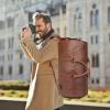 image:imageseyfocnia Convertible Travel Garment BagCarry on Garment Duffel Bag for Men Women  2 in 1 Hanging Suitcase Suit Business Travel BagBrownBackpack