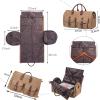image:imageseyfocnia Convertible Travel Garment BagCarry on Garment Duffel Bag for Men Women  2 in 1 Hanging Suitcase Suit Business Travel BagBrowntwo pocketsCanvas