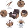 image:imageseyfocnia Convertible Travel Garment BagCarry on Garment Duffel Bag for Men Women  2 in 1 Hanging Suitcase Suit Business Travel BagBrowntwo pocketsCanvas