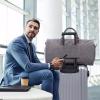 image:imageseyfocnia Convertible Travel Garment BagCarry on Garment Duffel Bag for Men Women  2 in 1 Hanging Suitcase Suit Business Travel BagGrey2PocketsCanvas