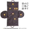 image:imageseyfocnia Convertible Travel Garment BagCarry on Garment Duffel Bag for Men Women  2 in 1 Hanging Suitcase Suit Business Travel BagGrey2PocketsCanvas