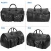 image:imageseyfocnia Convertible Travel Garment BagCarry on Garment Duffel Bag for Men Women  2 in 1 Hanging Suitcase Suit Business Travel Bagblack2pocketsLeather