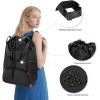 image:imageseyfocnia Drawstring BackpackGym Bags with Shoes Compartment Sports Gym Backpack Drawstring Bag Cinch Bag Swim Soccer Beach for Woman MenBlack
