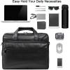 image:imageseyfocnia Leather Laptop Bag Mens 156 Inche 173 Inche Messenger Briefcase Business Satchel Computer Handbag Shoulder BagGblack