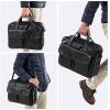 image:imageseyfocnia Mens Business Travel Briefcase Leather Handmade Messenger Bags Laptop BagBlack