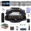 image:imageseyfocnia Mens Business Travel Briefcase Leather Handmade Messenger Bags Laptop BagBlack